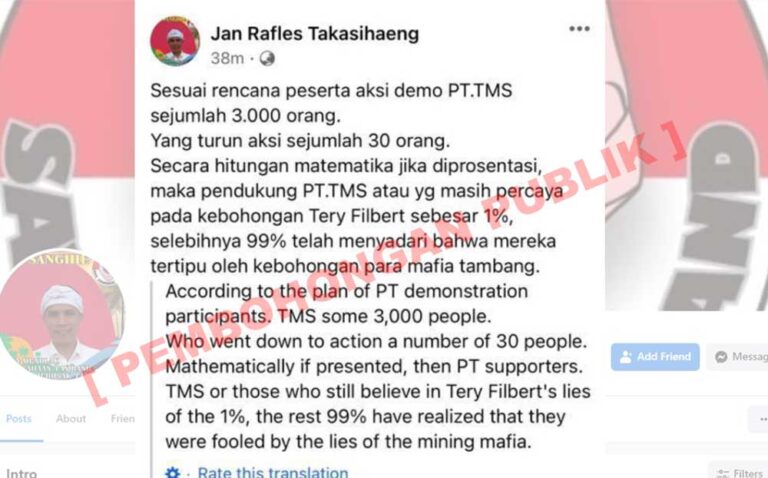 RT Alias Rafles Jubir SSI Raja Pembohong dan Pengacau, Aksi Damai Memang hanya 50an Karyawan  Tercatat Dalam Ijin, Bukan 3000 Massa