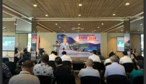 Musrenbang RKPD 2024 Kabupaten Kepulauan Sangihe, yang dilaksanakan di Bunaken Ballroom Hotel Dialog Tahuna.