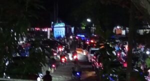Suasana malam takbiran di Tahuna.(foto:ist)