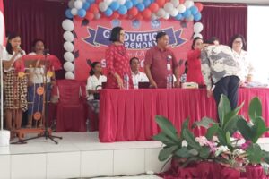 Seremoni kelulusan SMKN 1 Tahuna.(foto:ist)