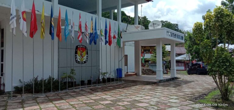 Sangihe 10 Parpol Siap Verifikasi, 4 di Tolak, Sisanya Terseret Kesulitan Kantor KPU Sangihe.(foto:ist)