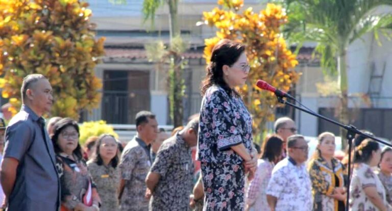 Apel Bersama di lingkungan Pemda Sangihe.(foto:ist)