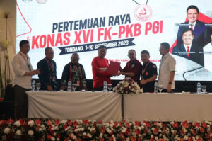 Pertemuan Raya dan Konsultasi Nasional (Konas) XVI Forum Komunikasi Pria Kaum Bapak (FK-PKB) PGI tahun 2023 di Kabupaten Minahasa, Hotel Yama Tondano, Jumat (8/9).(foto:ist)