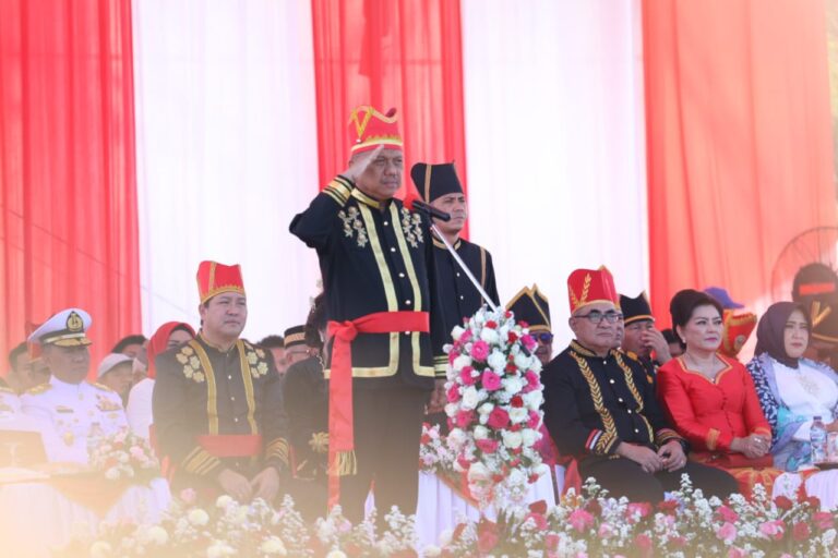 Upacara Peringatan Hari Ulang Tahun Ke-59 Provinsi Sulawesi Utara.(foto:ist)