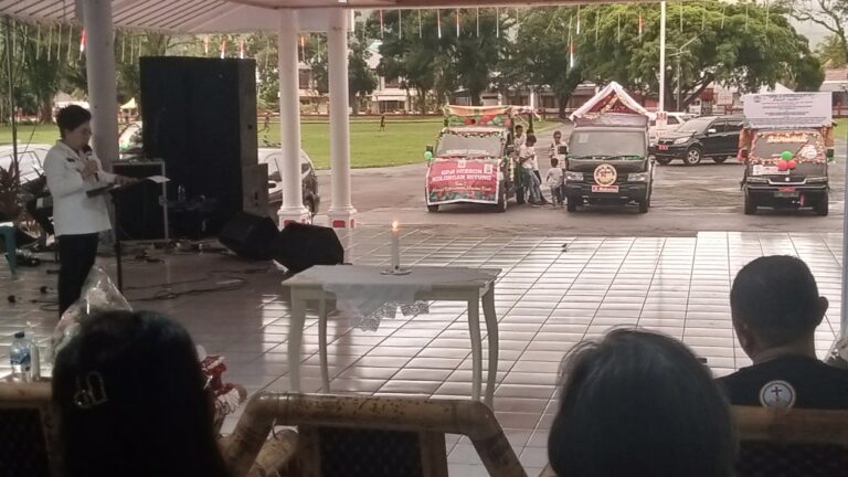 Merajut Kebersamaan, Bamag Sangihe Gelar Pawai Sambut Natal dan Proklamirkan Pemilu Damai