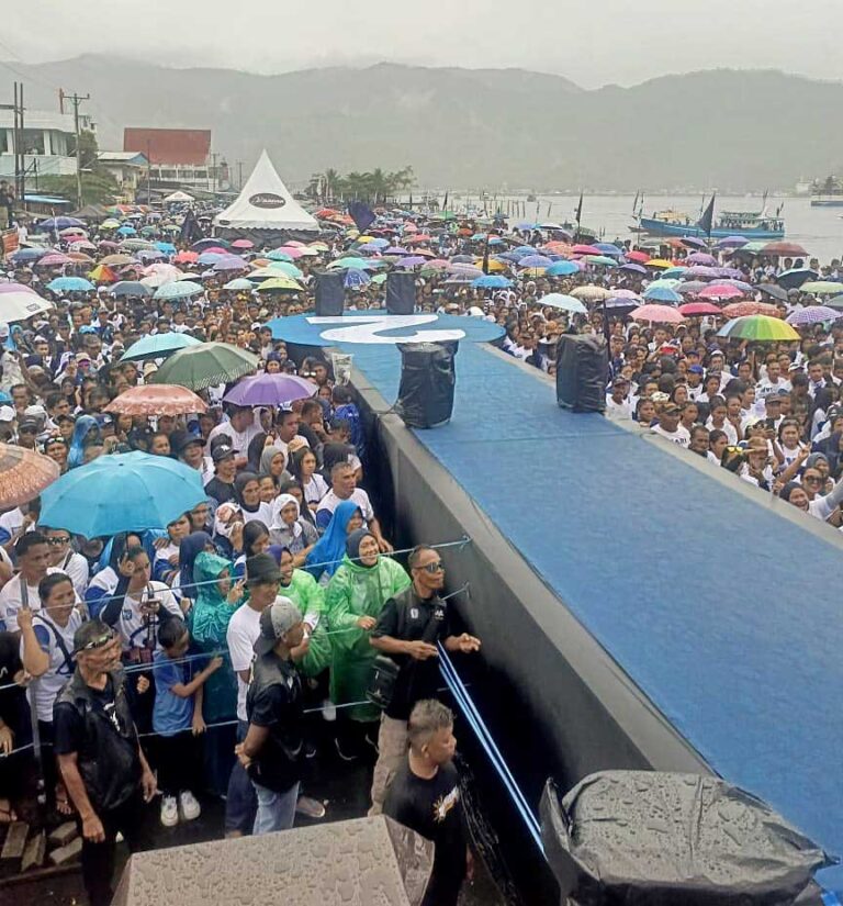 Spektakuler! Tanda Awas Bagi Paslon Lain?Puluhan Ribu Massa Kampanye (Tuari) Berjubel di Sebagian Kota Tahuna