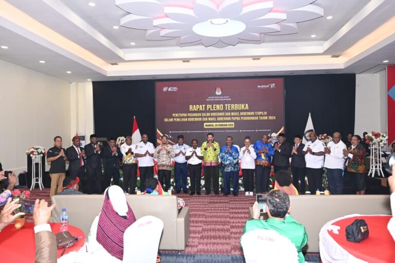 Pleno KPU Provinsi Papua Pegunungan Tetapkan Pemenang Pilgub 2025-2030