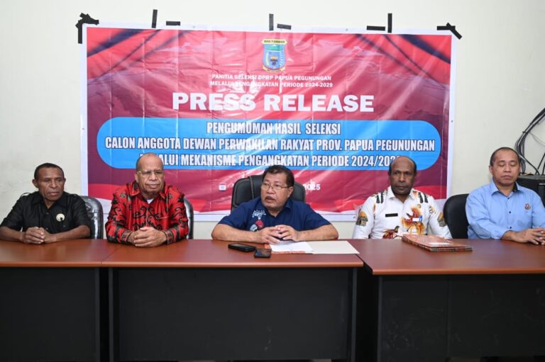 Hasil Seleksi Calon Anggota DPRP Papua Pegunungan Jalur Pengangkatan Diumumkan
