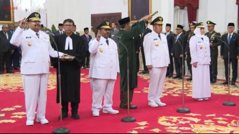 Presiden Prabowo Subianto Lantik Gubernur dan Wakil Gubernur Papua Pegunungan