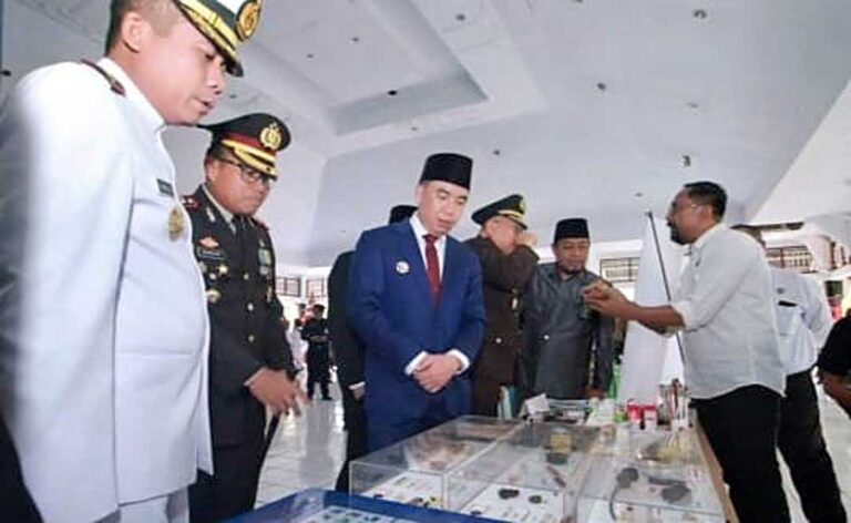 Bupati Michael Thungari Hadiri Upacara Hari Bhayangkara ke-79 di Tahuna