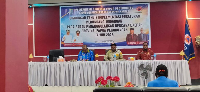 BPBD Papua Pegunungan Gelar Bimtek Penyusunan KRB dan SPM untuk 8 Kabupaten