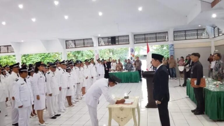 Selesai Masa Tugas, Bupati Sangihe Melantik 97 Penjabat Kapitalaung