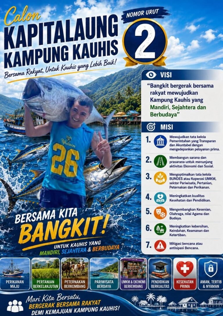 Kampung Kauhis Siap Berbenah, William Lande Calon Urut 2 Dinilai Terbaik Mengedepankan Sejumlah Impian