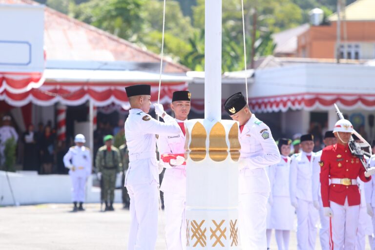 Upacara Memperingati HUT Kemerdekaan Ke-81 RI di Kabupaten Sangihe Berlangsung Lancar